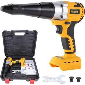 Cordless Rivet Gun Tool for Dewalt 20V Max Battery(No Battery), Brushless Electric Automatic Rivet Gun,Brushless Motor for Rivets 1/8'', 5/32'', 3/16", for Metal, Plastic and Leather