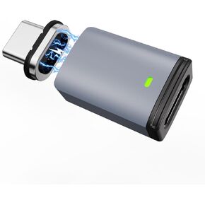 USB C Magnetic Adapter 100W, 2PCS Magnetic USB C Adapter 11 Pins with PD Fast Charging 480Mbps Data Transmission for MacBook Pro/Air, Type C Devices