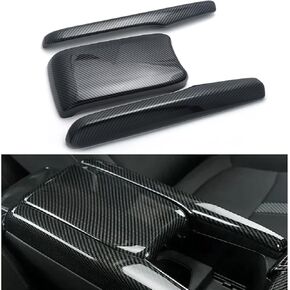 Center Console Automatic Gear Shift Panel Cover ABS Carbon Fiber Compatible with Honda Civic 2016-2021 Center Consoles Cover (4Pcs)