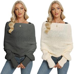 Knit Shawl Wrap for Women - Ladies Fringe Knitted Poncho Cardigan Cape - Winter Autumn Warm Scarf Shawl with Sleeves (Beige)
