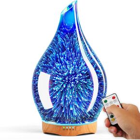 Porseme 280ml Essential Oil Diffuser, Aroma Ultrasonic Humidifier with Remote Control, BPA Free, Auto Shut-Off, Timer Setting