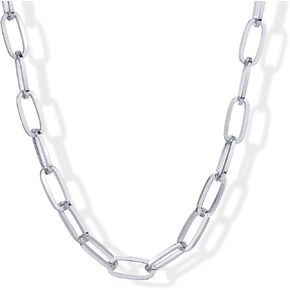 PAVOI 14K Gold Plated Chunky Chain Choker Necklaces for Women | Gold Statement Graduated Link Chain Necklace | Bold Oval Link Barbell Links Paperclip Chains