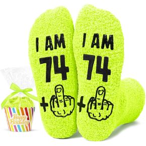 HAPPYPOP Birthday Gift Ideas for Men - Socks for Senior Women Over 75, Best Gifts for 75 Year Old Woman