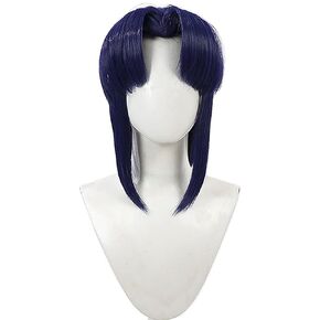 Xiongxiongle Mualani Long Silver White Blue WIG للنساء Cosplay Genshinimpact Natlan Mualani Costumes Hair شعر مستعار + CAP للبالغين COS ANIME Party Halloween Christmas (Mualani)