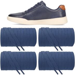 2 Pairs Shoe Laces for Cole Haan Sneakers, 5/16"(8mm) Flat Cotton Tennis Shoelaces Replacement Strings for Casual