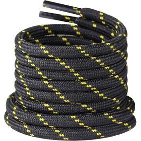 2 Pairs Heavy Duty Work Boot Laces, Thick Durable Strong Round Shoelaces for Hiking, Walking & Safety Shoes