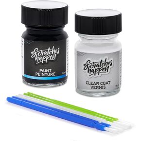 مجموعة طلاء Scratcheshappen Match Up Paint - Gun Metallic (KAD) لنيسان - أساسي (طبقة + معطف واضح)