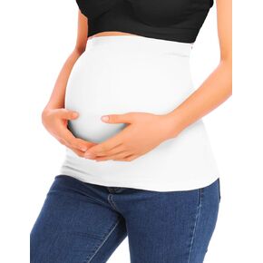 Rheane Maternity Clothes Maternity Belly Band Maternity Clothes Belly Bands Maternity Belly Bands Maternity Support Band Pregnant Belly Support Belt White 1