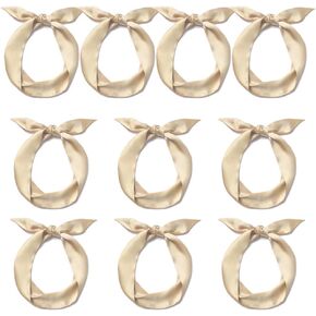 10 Pcs Long Thin Small Skinny Scarf Satin Neck Tie Ribbon Choker for Women Girls