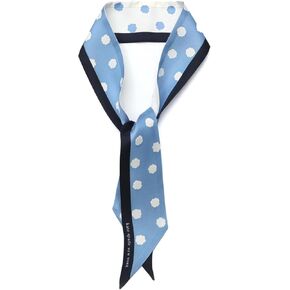 kate spade new york Women's Sea Spray Dot Silk Skinny Scarf, Stylish & Lightweight Accessory for Everyday