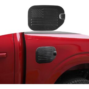 for F150 Gas Cap Cover Fuel Tank Door Trim for Ford F150 2021 up Black Carbon Fiber Grain Exterior Accessories 1pcs in Kuwait