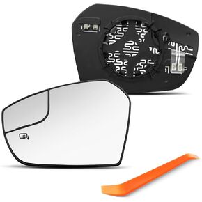 Compatible with Ford Escape Passenger Side Mirror 2017 2018 - Right Side View Mirror Replacement Glass with Backing Plate, Heated