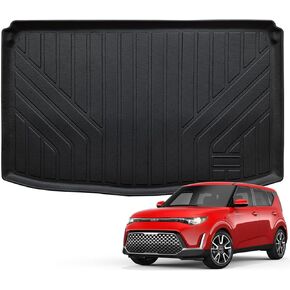 Cargo Liner for Kia Soul 2020-2024 2025 (Cargo Deck in Lower Position) All Weather Protection TPE Rear Cargo Tray Trunk Mats for 2024 Kia Soul Interior Accessories, Odorless Anti-Slip, Black