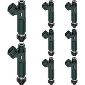 حقن الوقود 8pcs متوافقة مع تويوتا سيكويا التندرا 4.7L 2000-2004 ، ل 4 Runner GX470 4.7L 2003-2005 ، ل Land Cruiser LX470 4.7L 1998-2005،4 ثقوب ، 23250-50040