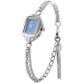 Adsbiaoye Womens Dainty Rectangle Ultra Thin Thin Waterproof Quartz Watch Ladies Dress Bracelet Watch الأنيقة