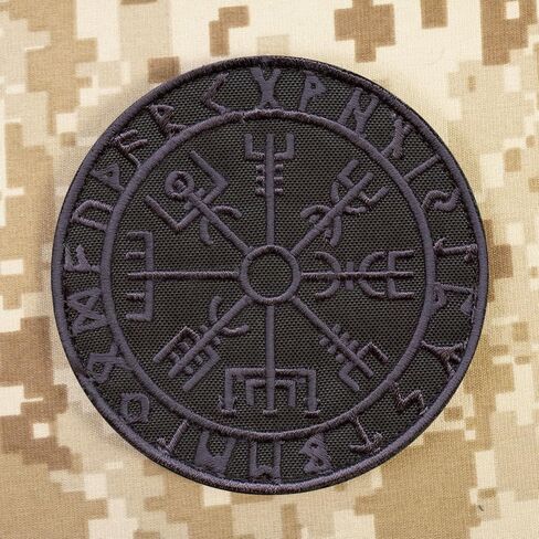 بوصلة تكتيكية من الزيتون Drab Vegvisir Viking OD Green Norse Rune Morale التكتيكية in Saudi Arabia