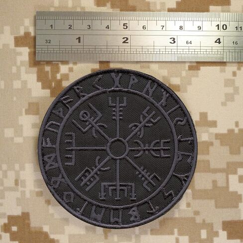 بوصلة تكتيكية من الزيتون Drab Vegvisir Viking OD Green Norse Rune Morale التكتيكية in Saudi Arabia