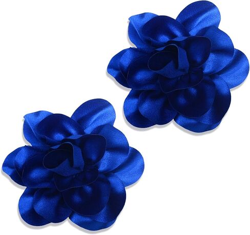 2Pack 6inch Extra Large Satin Brooches Lapel Pins Dainty Elegant Fabric Camellia Rose Flower Brooch Pin for Women Wedding Part Dance Clothes Accessories Jewelry in Saudi Arabia