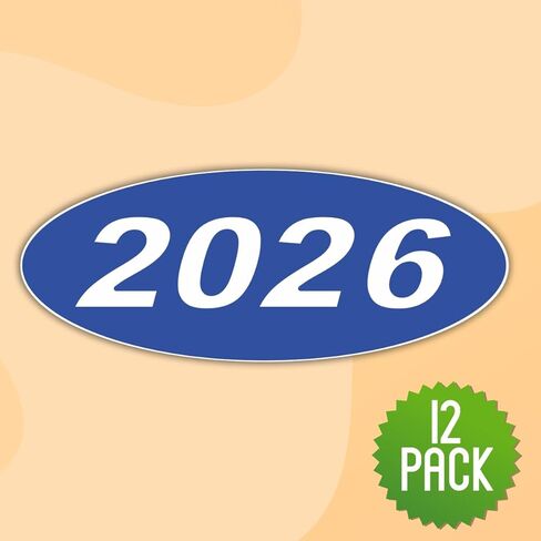 ملصقات نافذة Versa Tag 2023 بيضاوية الشكل لنوافذ تاجر السيارات مصنوعة بفخر في الولايات المتحدة الأمريكية، ملصقات Versa البيضاوية للزجاج الأمامي لعام 2023 باللون الأصفر والأحمر تأتي من اثني عشر (12) في العبوة in Kuwait