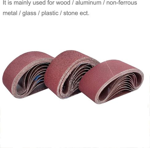 20 PCS 2.5 inch x 14 inch Abrasive Sanding Belts - 5 Each of 40 80 120 240 Grit Aluminum Oxide Sanding Belts For Belt sander (2.5 x 14 inch) in Saudi Arabia