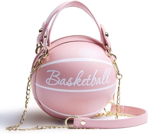 Lanpet Women Crossbody Bags Basketball Shaped PU Handbags Adjustable Strap Shoulder Messenger Bag in Saudi Arabia