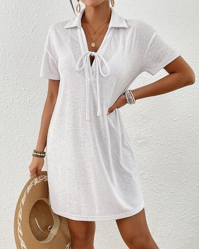 Bsubseach Swimsuit Coverup for Women 2025 Terry Cloth Swim Cover Up Darkretring Robes Suit Suit Suit Dress Dress in Kuwait