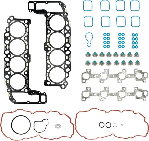 4.7L MLS Cylinder Head Gasket مجموعة Dodge RAM 1500 Durango Dakota 2004-2007 ؛ لكرايسلر أسبن 2007 ؛ لقائد Jeep Mitsubishi Raider 2006-2007 ، Grand Cherokee 2004-2007 SOHC 16V HGS1101 in Kuwait