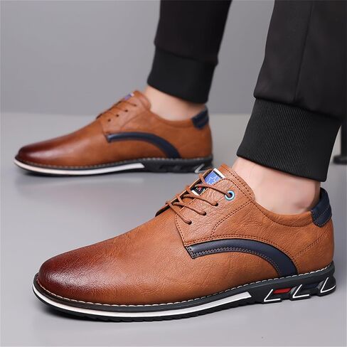 Men's Oxford Casual Dress Shoes Classic Tuxedo Lace-up Lightweight Formal Loafers in Kuwait