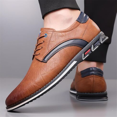 Men's Oxford Casual Dress Shoes Classic Tuxedo Lace-up Lightweight Formal Loafers in Kuwait
