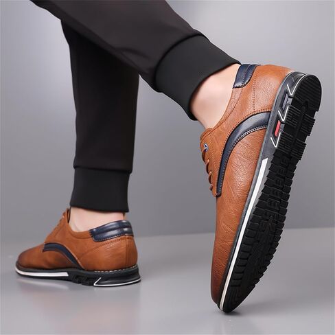 Men's Oxford Casual Dress Shoes Classic Tuxedo Lace-up Lightweight Formal Loafers in Kuwait