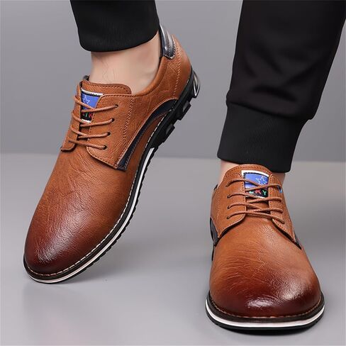 Men's Oxford Casual Dress Shoes Classic Tuxedo Lace-up Lightweight Formal Loafers in Kuwait