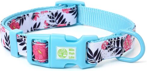 مايل هاي لايف | الياقات الكلبة فتاة | طوق باندانا لطيف | أطواق من نسيج القطن والبوليستر الناعم للكلاب الصغيرة | نمط الزهرة والفاكهة (جوز الهند، الياقة، باندانا-S) in Kuwait