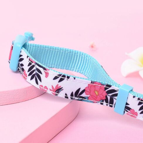 مايل هاي لايف | الياقات الكلبة فتاة | طوق باندانا لطيف | أطواق من نسيج القطن والبوليستر الناعم للكلاب الصغيرة | نمط الزهرة والفاكهة (جوز الهند، الياقة، باندانا-S) in Kuwait