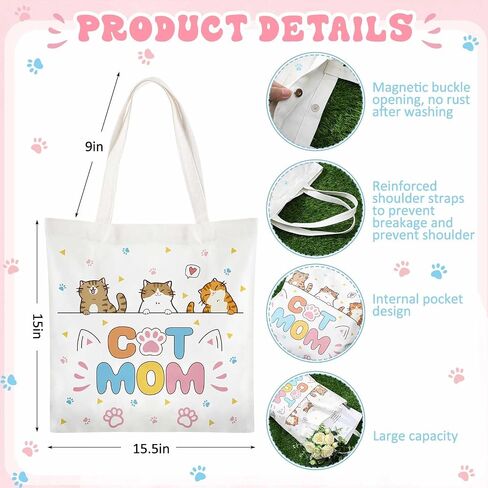 Paterr 6 PCS Mushroom Gifts for Women Canvas Tote Bag Bag Bag Print Blant in Kuwait