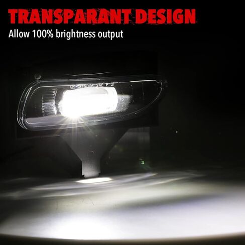 LED Projector Fog Lights Compatible with 1999-2002 GMC Sierra 2000-2006 GMC Yukon/Yukon XL Pickup Truck DOT Approved-Clear Lens in Kuwait