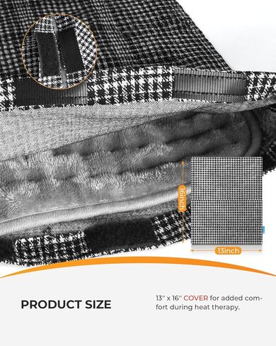 CooCoCo Heating Pad Cover, Crystal Velvet Cover for 12'' x 24'' Heating Pad, Soft Replacement Cover, Washable Cover for Electric Heating Pad, Cover ONLY, Gray in Kuwait