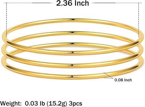 Elegance 11 designs 2mm/3mm Gold Bangles Bracelets Set For Women Non Tarnish, Stainless Steel Bracelets Jewelry Stackable Thin Minimalistic Waterproof Gold Bangles in Saudi Arabia