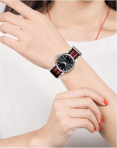 BINLUN Nylon Watch Strap Thick Premium Ballistic Multicolor Bands for Men Women 18mm 19mm 20mm 21mm 22mm 23mm 24mm with Military Heavy Duty 5 Rings Silver/Black Stainless Steel Buckle in Saudi Arabia
