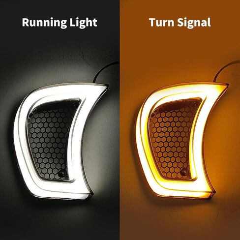 Motorcycle Headlight Vent Accent LED Indicator Side Lights with Turn Signal and Running Light Fit for Harley Road Glide FLTRX FLTRXS CVO Ultra 2015-2023 Smoke in Saudi Arabia