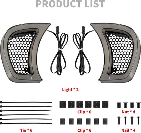 Motorcycle Headlight Vent Accent LED Indicator Side Lights with Turn Signal and Running Light Fit for Harley Road Glide FLTRX FLTRXS CVO Ultra 2015-2023 Smoke in Saudi Arabia