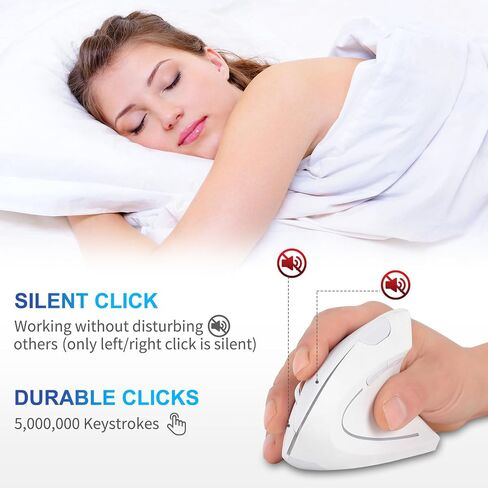 Type C Vertical Wireless Mouse, 2.4G USB C Wireless Mouse, Ergonomic Mouse with Type C Receiver for MacBook, Computer, Laptop and All Type C Devices in Saudi Arabia