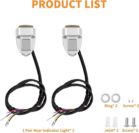 Motorcycle LED Turn Signal Light Tail Light Rear Indicator Lights Mini Fit for Harley Sportster Nightster 975 2021-2023 Black, HCUSLA021201 in Kuwait