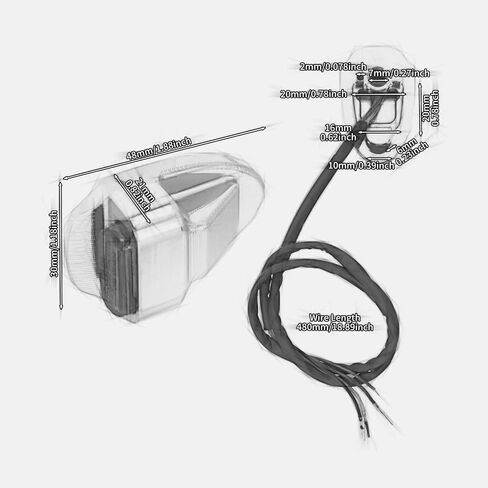 Motorcycle LED Turn Signal Light Tail Light Rear Indicator Lights Mini Fit for Harley Sportster Nightster 975 2021-2023 Black, HCUSLA021201 in Kuwait