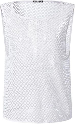 JOCKMAIL Men's Mesh Tank Top Men's Mesh Fitted Sleeveless Muscle Vest Hollow Out Tank Top in Saudi Arabia
