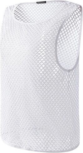 JOCKMAIL Men's Mesh Tank Top Men's Mesh Fitted Sleeveless Muscle Vest Hollow Out Tank Top in Saudi Arabia