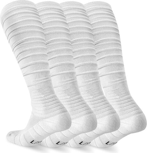 Scrunch Football Socks 2 Pack, Extra Long Padded Athletic Socks for Men & Women in Saudi Arabia