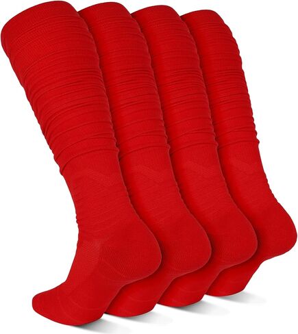 Scrunch Football Socks 2 Pack, Extra Long Padded Athletic Socks for Men & Women in Saudi Arabia