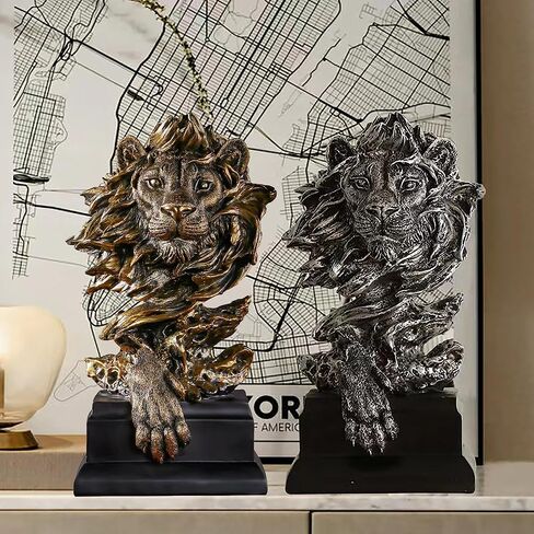 Horse Head Statue Decor Horse Sculpture Horse Decor for Home Coffee Table, Office, Bookshelf, Desk, Living Room, barn, Decor Horse Art Figurine Decorative（2 Pieces Horse Statue） in Saudi Arabia