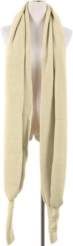 Knit Shawl Wrap for Women - Ladies Fringe Knitted Poncho Cardigan Cape - Winter Autumn Warm Scarf Shawl with Sleeves (Beige) in Saudi Arabia