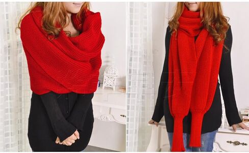 Knit Shawl Wrap for Women - Ladies Fringe Knitted Poncho Cardigan Cape - Winter Autumn Warm Scarf Shawl with Sleeves (Beige) in Saudi Arabia